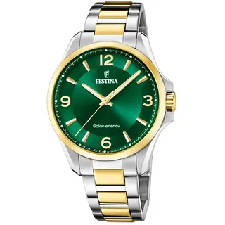 Festina Herrenuhr Analog Solar aus Edelstahl 316l Mehrfarbig