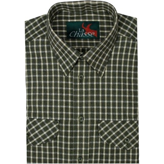 La Chasse® Karohemd Holzfällerhemd Flanellhemd mit 2 Brusttaschen Jagdhemd Winterhemd 39/40Oefele Jagdbekleidung & Outdoor Shop