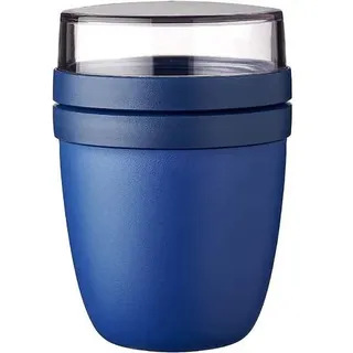 Mepal - Lunchpot Ellipse - Vivid Blue – 500 ml praktischer Müslibecher, Joghurtbecher, To go Becher – Geeignet für Tiefkühler, Mikrowelle und S