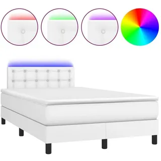 vidaXL Boxspringbett 120 x 200 cm Weiß