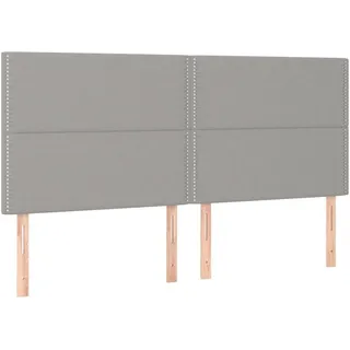 vidaXL Kopfteil Hellgrau 90x5x78/88 cm Stoff