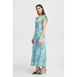 B.YOUNG BYMMJOELLA FRILL DRESS -20811219 Midikleid mit Volants und Ärmeldetails in Blau | 38