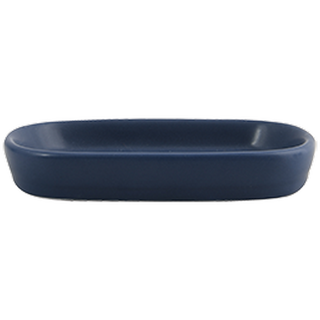 Seifenschale 'Maonie' Keramik dunkelblau 13,4 x 8,7 x 2 cm