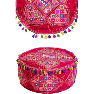 Marrakesch Orient & Mediterran Interior Orientalische Pouf Sitzkissen Dekoration Bahri pink,