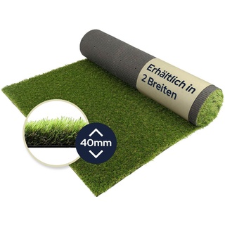 Kunstrasen JAZZ - 2x1m - 40mm hoch - Meterware - Rasenteppich, Outdoorteppich, Primaflor-Ideen in Textil, Rechteckig, Höhe: 40 mm grün 400 cm x 500 cm x 40 mm