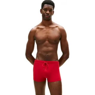 Tommy Hilfiger Herren Badehose Trunk mit Logo, Rot (Medium Red), XS