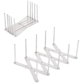 HunDun Rippchenhalter, Deckelhalter(2er Set), Spareribs Halter aus Edelstahl, Topfdeckelhalter, Einstellbare Länge, spülmaschinengeeignet
