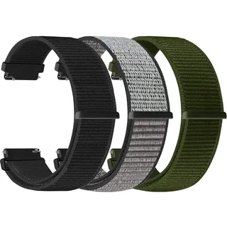 YCHDDER 22mm Nylon Armband für Garmin Venu 4 45mm/Venu 3 45mm/Venu 2/Forerunner 265/255/Amazfit Helio/Bip 6/Bip 5/Balance 2/Huawei Watch GT 6 Pro 46mm/GT 5 Pro 46mm/Xiaomi Redmi Watch 5 Active/5 Lite