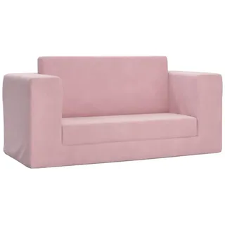 vidaXL Schlafsofa 2-Sitzer Rosa Weicher Plüsch