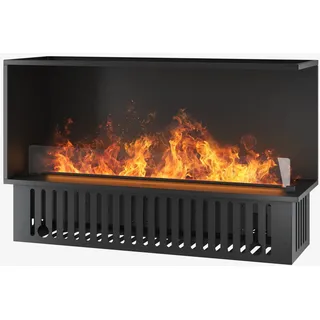 Infire Elektrokamin INVAPO Inside Rechts offen Elektrokamineinsatz, Wasserdampfkamin mit 3D Flammeneffekt 1200 cm