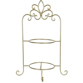 Clayre & Eef Etagere für 2 Teller 38x30x57 cm Gold W40091GO