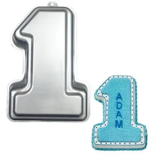 LuxusKollektion Backform Kuchenform 3D Nummer 1 Antihaft, (1-tlg) silberfarben