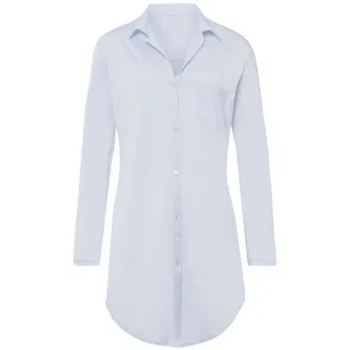 Hanro Nachthemd Cotton Deluxe, Langarm 90cm (1-tlg) blau XL