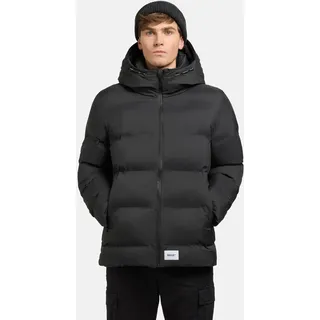 Steppjacke KHUJO "Silas2", Herren, Gr. L (52), grau, Obermaterial: 100% Nylon. Futter: 100% Nylon. Wattierung: 100% Polyester, Basic, gerade hüftbedeckend, hoch geschlossener Ausschnitt, eng Bündchen, Jacken Steppjacke, Warme Herren Winterjacke mit großer Kapuze