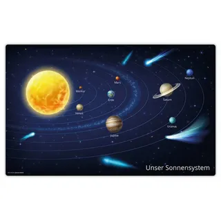 cover-your-desk Schreibunterlage Unser Sonnensystem 65 x 40cm Blau
