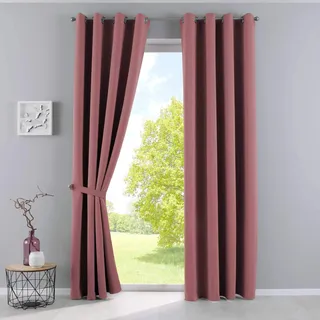 Gardinenbox NewYork Ösen 140 x 225 cm altrosa 2 St.