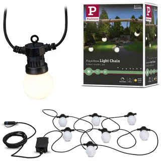 Paulmann Lichterkette Aluminium IP44 6,8 m 7x5lm schwarz, weiß