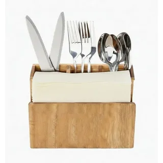 Cheffinger Besteck-Set Besteckständer Besteckhalter Organizer Serviettenhalter CHEFFINGER