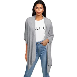 Damen Poncho,Schal Pullover, Lange Strickjacke, Strickpullover, Mantel,XXL Umhängetuch,Tunika für Sommer und Winter - Einheitsgröße