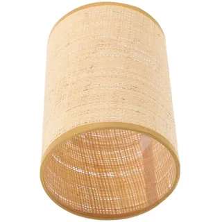 HEALEEP Rattan Lampenschirm mit Stabiler Metallfassung für Tischlampe und Stehlampe im Rustikalen Landhausstil Dekorativ und Geeignet für Schlafzimmer und Restaurants