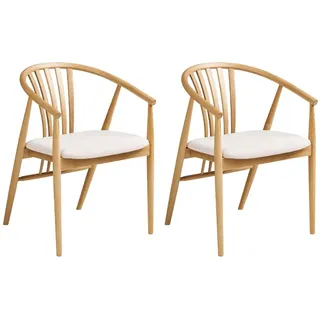 House Nordic Polsterstuhl AGUSTIN Sandgrau 2er Set