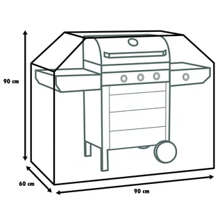 Primaster Schutzhülle für Gasgrills und Grillwagen 90 x 60 x 90 cm