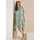 Kleid Knielang Beige/Grün 40