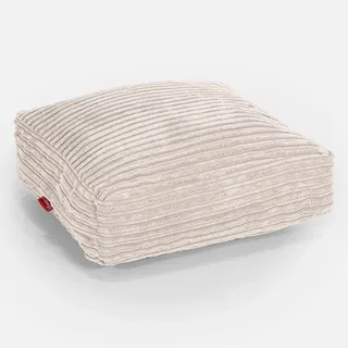 Lounge Pug Bodenkissen Cord Creme Zierkissen Sofakissen Dekokissen