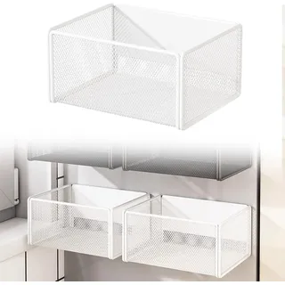 Magnetisches Gewürzregal, Magnetisches Regal, Magnet Regal Kühlschrank, Gewürzregal Magnetisch, Hängende Magnete Gewürzhalter, Küchenregal, Küchen Organizer Aufbewahrung, Magnetic Shelf, Weiß