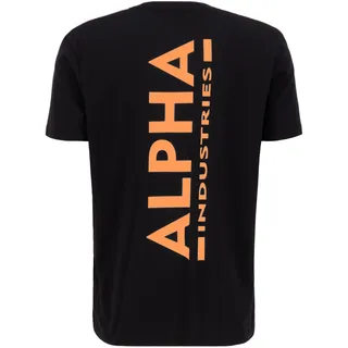 Alpha Industries T-Shirt »Alpha Industries Men - T-Shirts Backprint T Reflective Print« Alpha Industries black/refl.oran