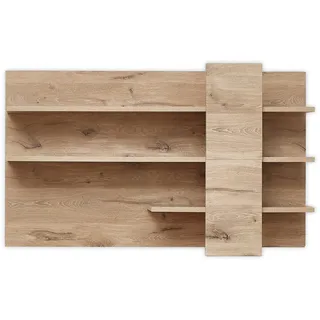 Stella Trading BELLANO Wandboard in Viking Eiche Optik - Hochwertiges und vielseitig einsetzbares Wandregal - 140 x 86 x 22 cm (B/H/T)