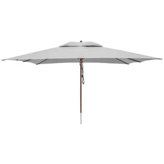 anndora-sonnenschirm Sonnenschirm 3x4 Meter Marktschirm rechteckig, LxB: 400,00x300,00 cm, wasserabweisende Oberflächenbeschichtung grau