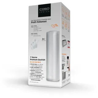 CASO Design Caso Profi-Folienset 1 50x Folienbeutel 2 Folienrollen für Lebensmittel,