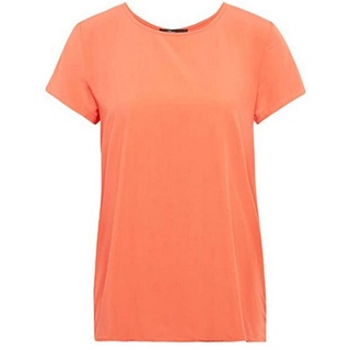 Mavi Klassische Bluse Mavi Sommer-Bluse stylische Damen Freizeit-Bluse Kurzarm-Bluse mit Rundhalsausschnitt Orange orange
