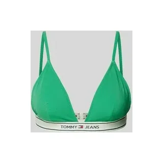 Bikini-Oberteil mit elastischem Logo-Bund, Gruen, M