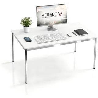 Versee Schreibtisch / Konferenztisch VERSEE VST1 140x100 cm Weiß – höhenverstellbar, stabil - Weiß