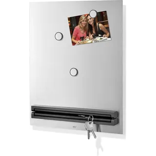 zack gmbh Scito Magnettafel mit Schlüsselleiste 30743 0 cm Silber/Weiß