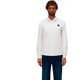 Napapijri Badge Langarm-polo - White Heron - 3XL