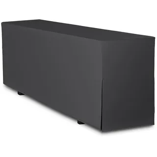 TexDeko 180cm Biertischhusse Premium für kurzen Biertisch 180 x 50cm Blickdicht strapzierfähig waschbar (nur Tisch) Anthrazit, Made in EU