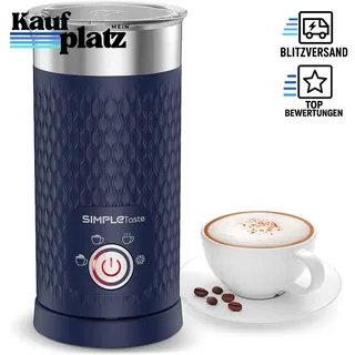 SimpleTaste Elektrischer Milchaufschäumer 4 in 1 blau