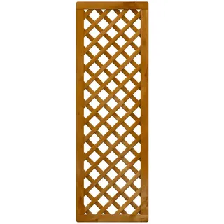 TraumGarten Sichtschutzzaun Rankgitter diagonal Holz Braun Rankhilfe Sichtschutz
