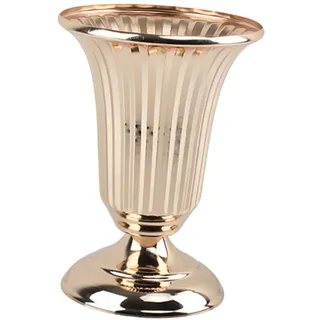 Hochzeitsblumentopf aus Eisen Gold mit Stabilem Sockel Weihnachten Event | Grüne Pflanzen und Künstliche Blumen, Elegante Deko für Tisch und Schreibtisch