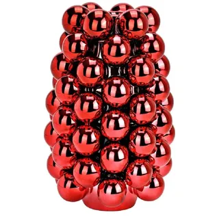 Interdesign24 Dekovase Bubble Porzellan Rot rot