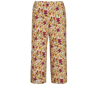 GOLDNER Kurzgröße: Capri-Druckhose Louisa, weit in bunt / geblümt), | Gr.: 26