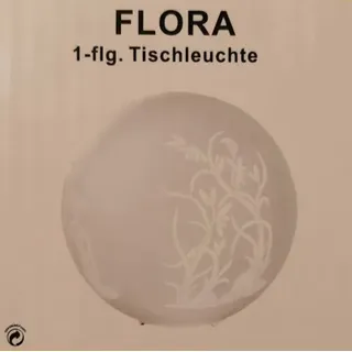 Glas Tischlampe Tischleuchte FLORA Kugel Glaskugel 1xE27 Ø 25cm