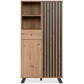 Higboard Kommode Wohnzimmerschrank Sideboard | Eiche | Lamellen | Industrial
