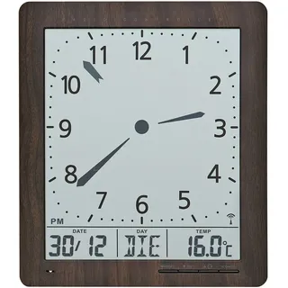 AMS Funkwanduhr 24,0 cm 5893 braun