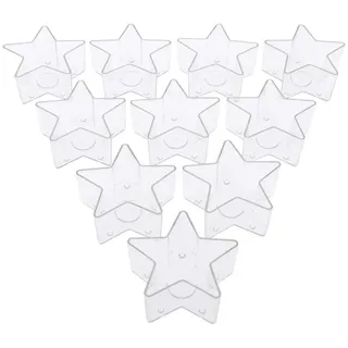 chiwanji 10x Square Star Teelichthüllen leer Hüllen Teelichtschale zum Teelichter gießen Kerzenherstellung, 5,5 x 2,5 cm