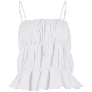 URBAN CLASSICS Shirttop Ladies Tiered Cami Top weiß S (36)