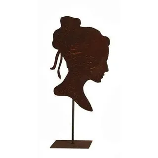 Rost Deko - Dekoobjekt für Garten - Große Frauenbüste/Dekobüste - Metall/Edelrost - Höhe 50cm - Gartendekoration/Silhouette